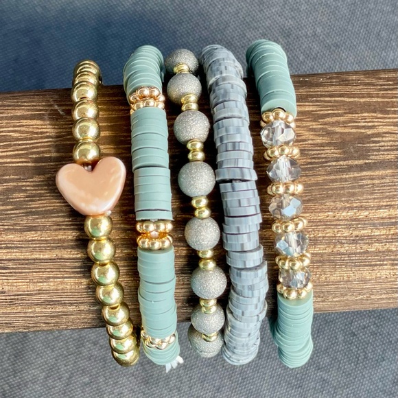 BLING: Soft Boho Blues Friendship Bracelets - Picture 2 of 2